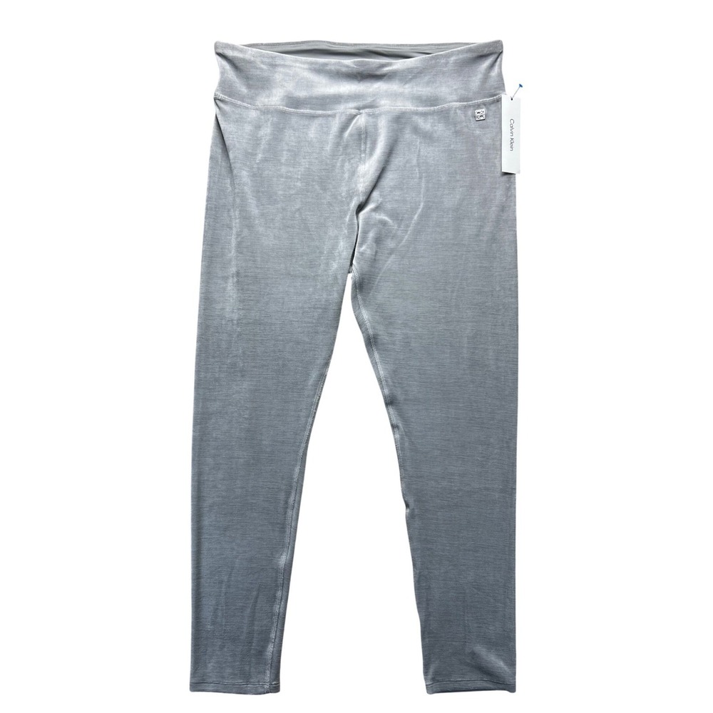 Calvin‎ Klein Velour Lounge Pants NWT Womens XL Gray Athleisure Sweatpants